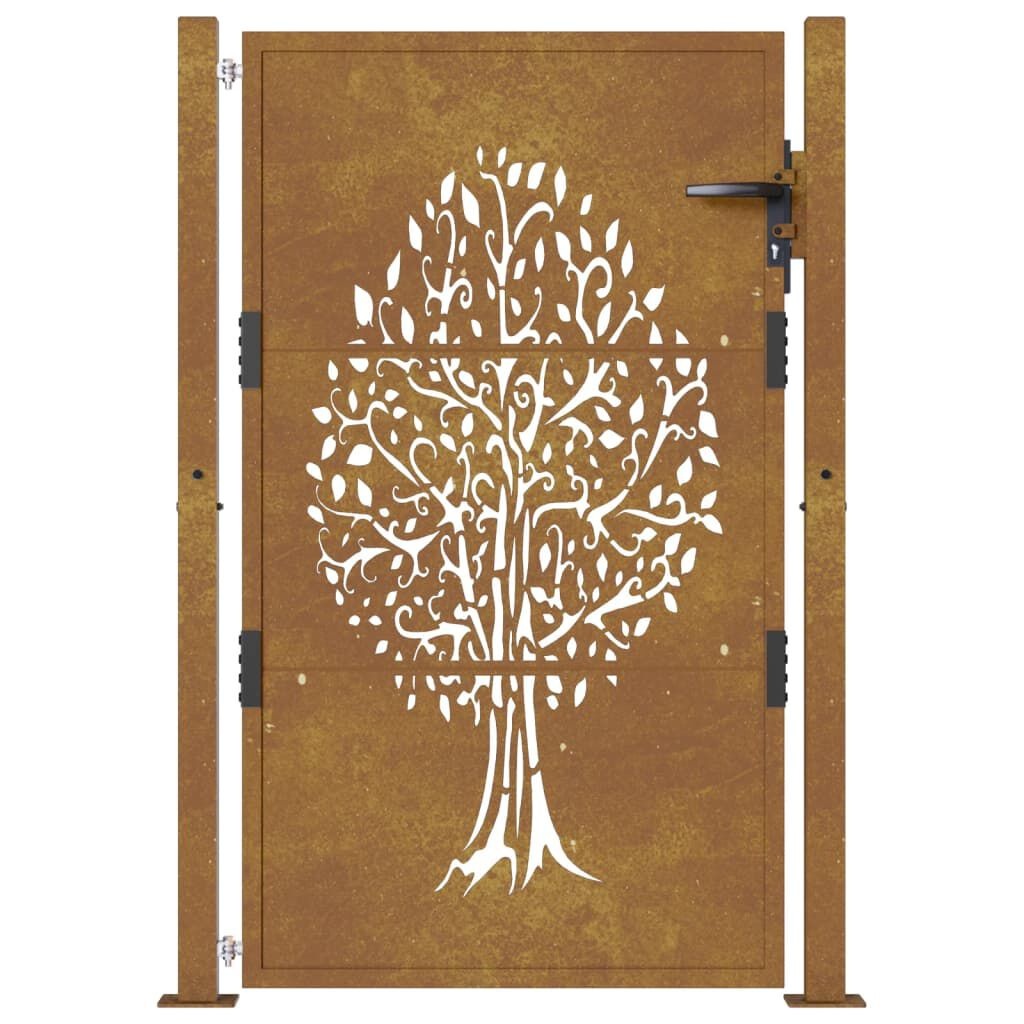 vidaXL Poort Cortenstaal Boomdesign 105x155cm - 50% Korting!