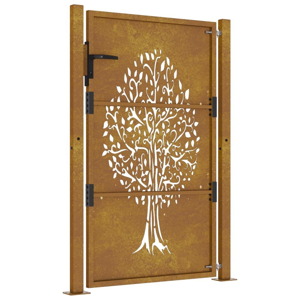 vidaXL Poort Cortenstaal Boomdesign 105x155cm - 50% Korting!