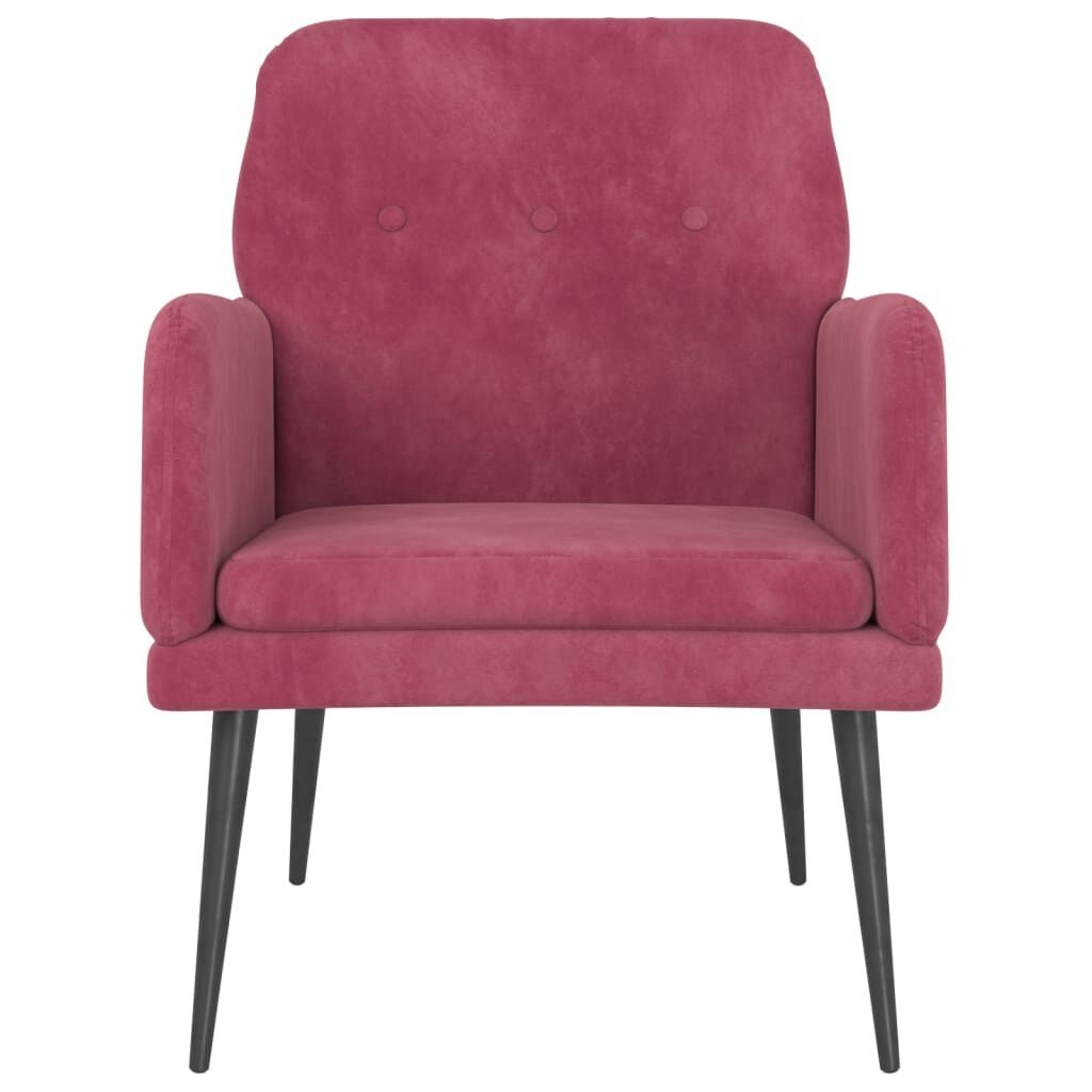 VidaXL Fluweel Fauteuil Wijnrood - 35% Korting!
