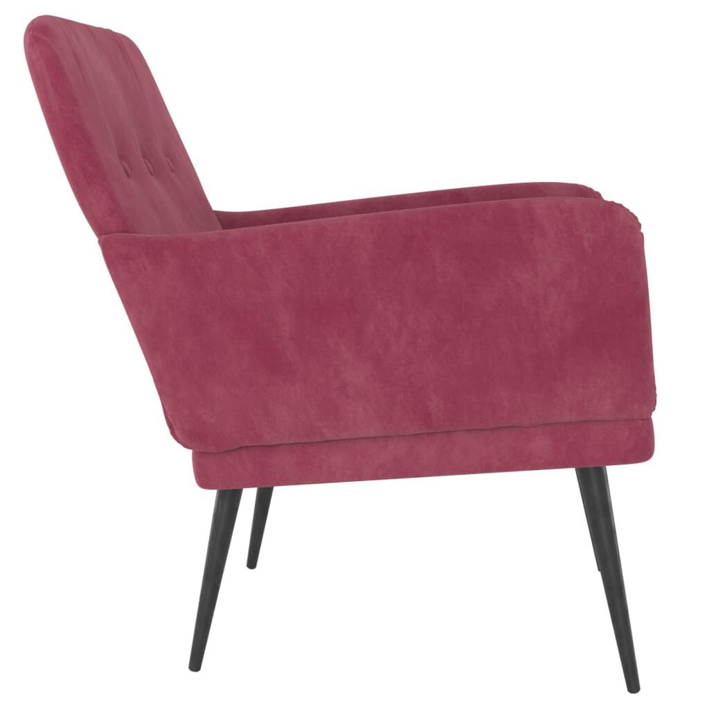 VidaXL Fluweel Fauteuil Wijnrood - 35% Korting!