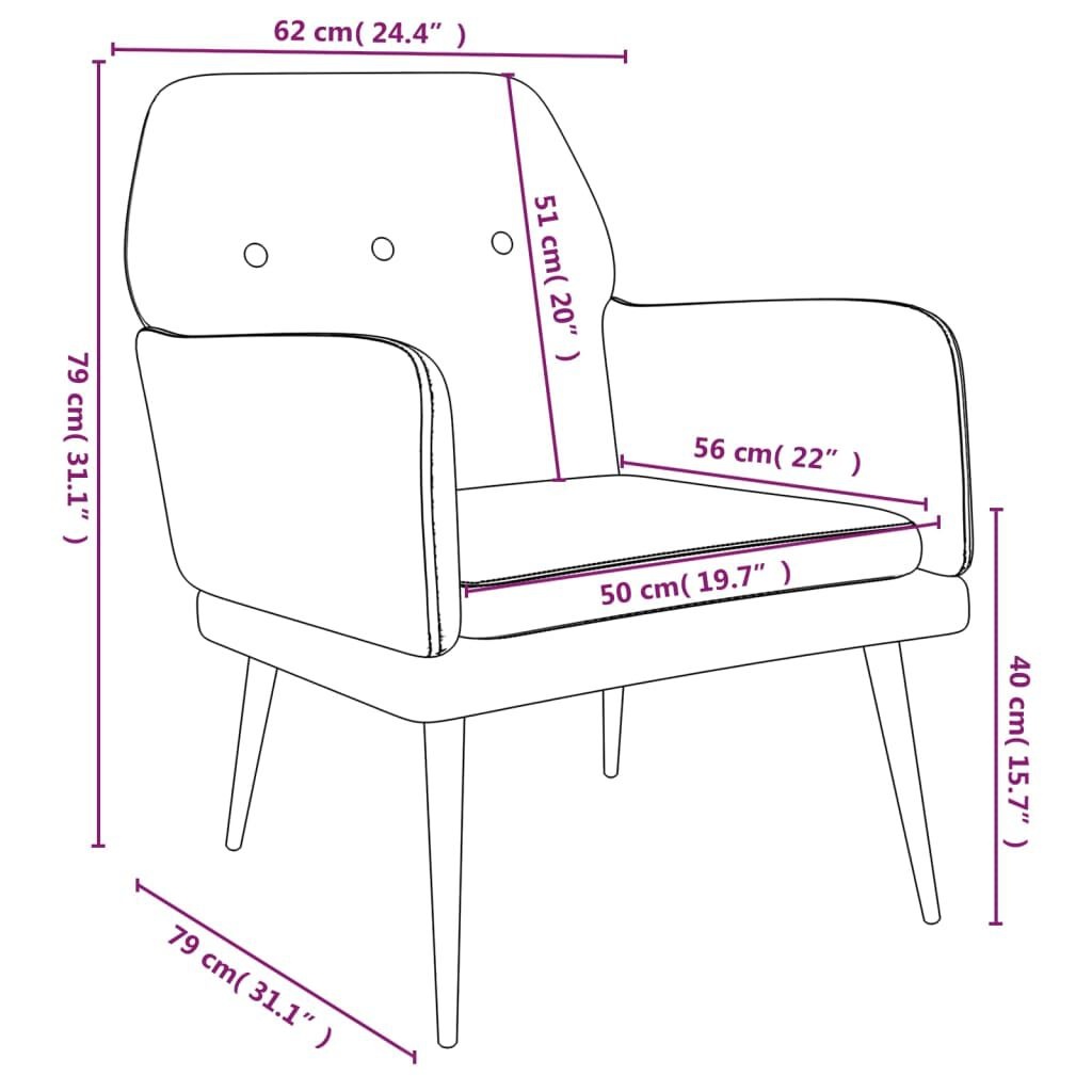 VidaXL Fluweel Fauteuil Wijnrood - 35% Korting!