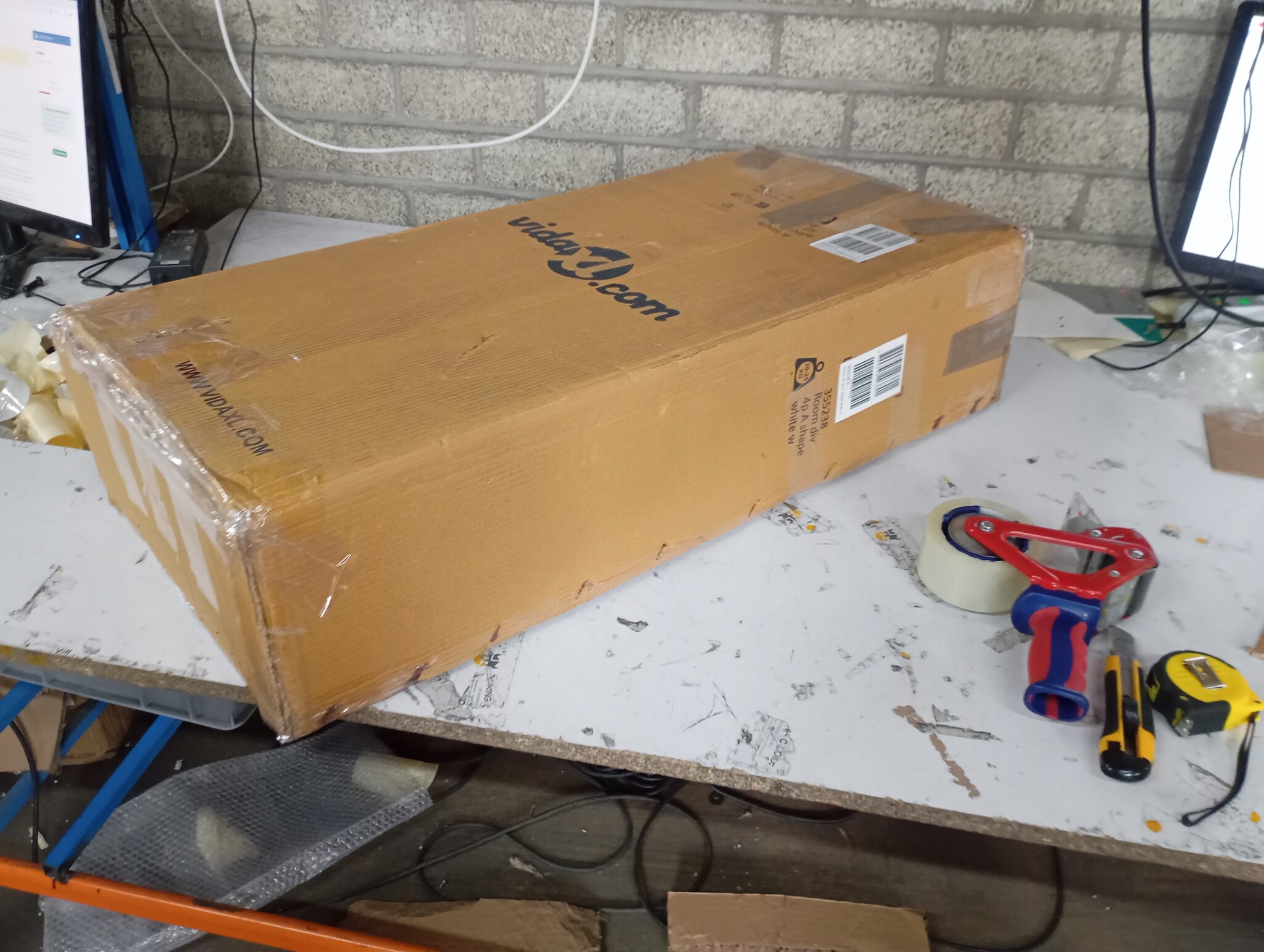 VidaXL Kamerscherm Wit 160x165cm - 60% Korting!
