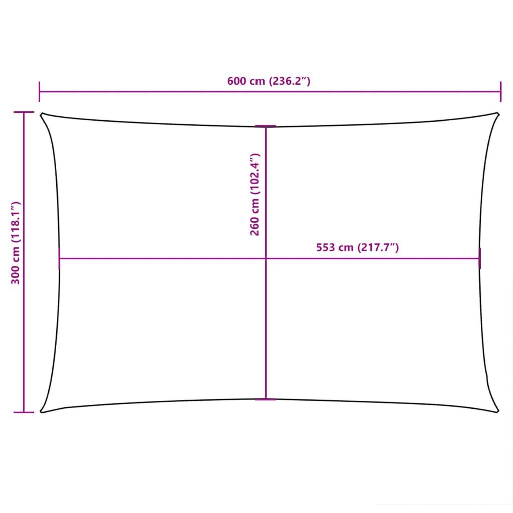 vidaXL Zonnescherm Rechthoek Taupe 3x6m - 35% Korting!