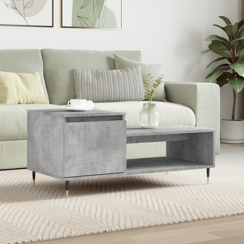 Salontafel Beton Grijs 100x50 - Topdeal! 35% Korting