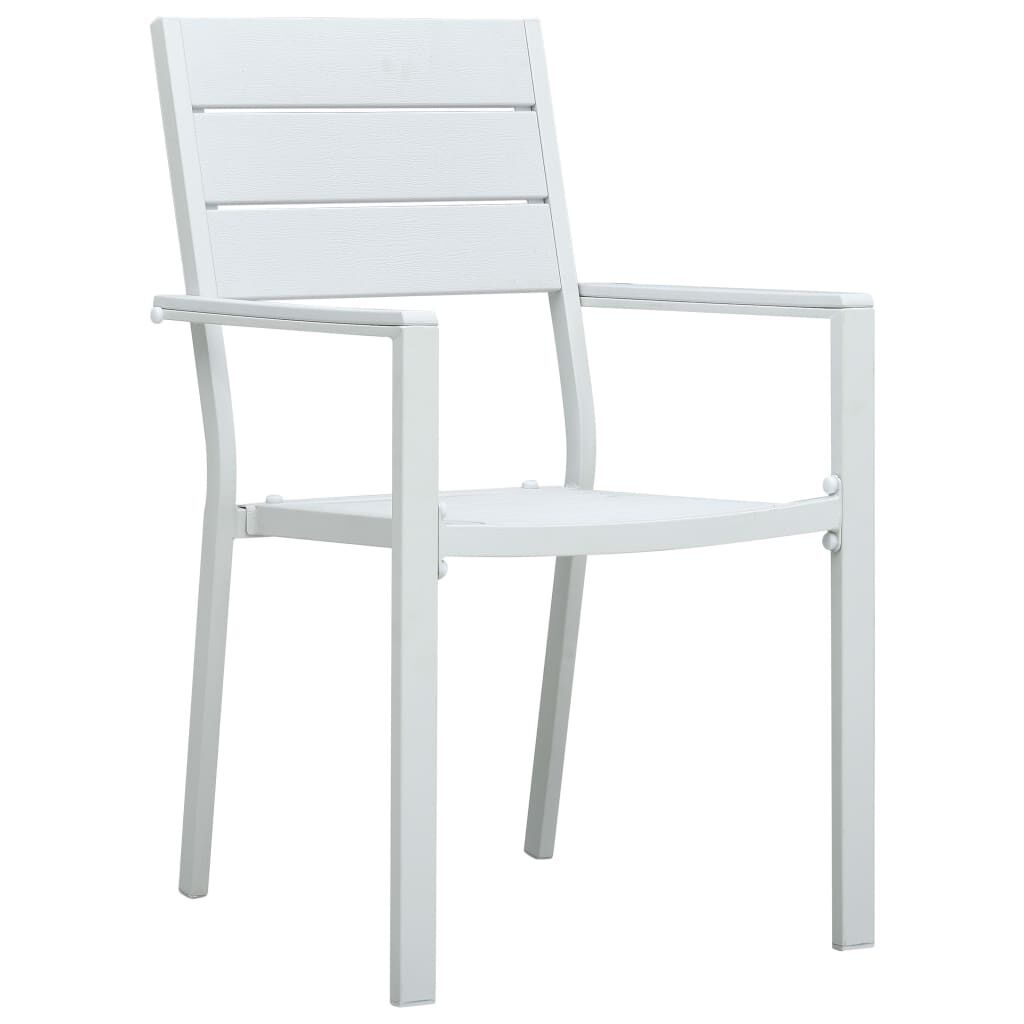vidaXL Tuinstoelen (4 st) Wit Hout-look - 35% Korting!