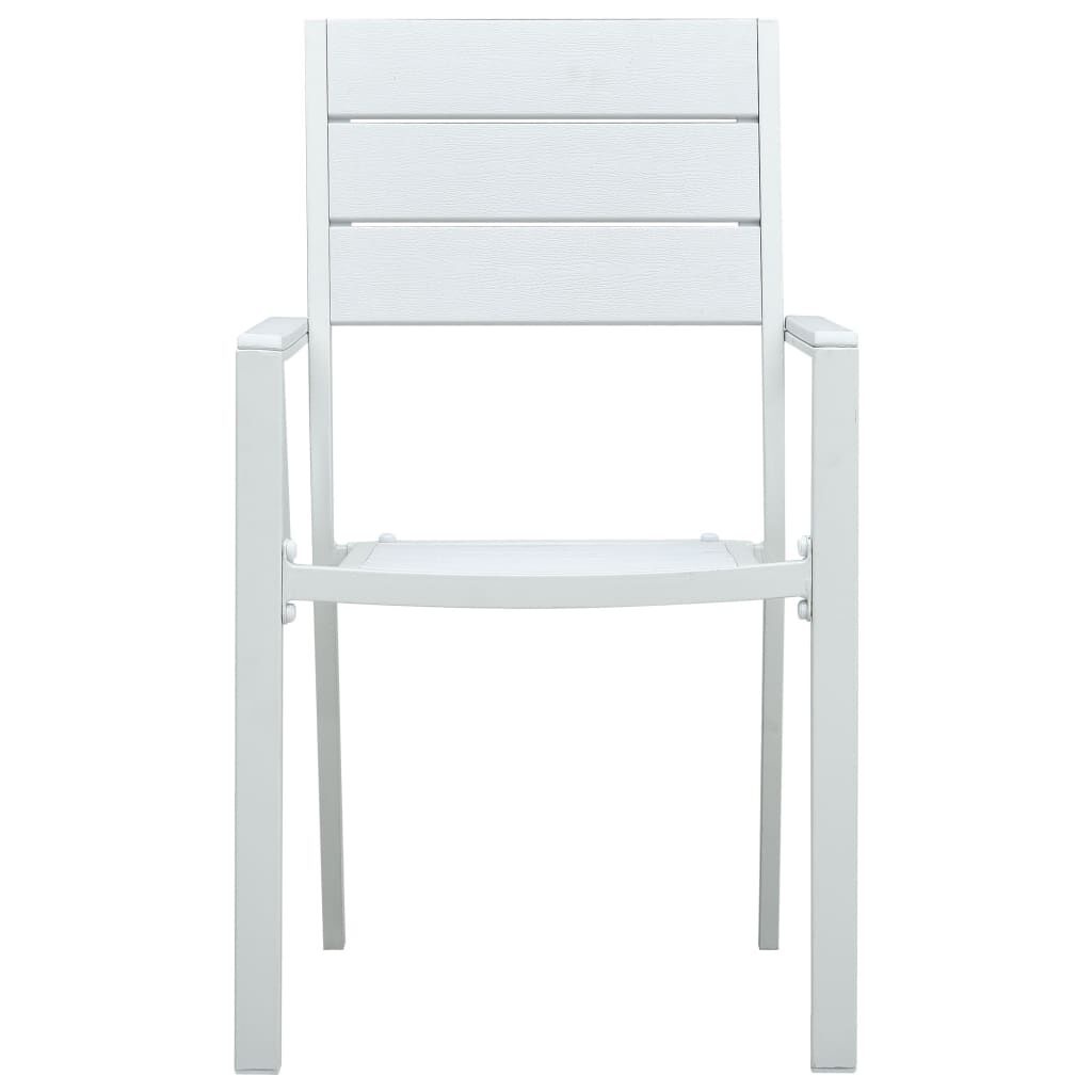 vidaXL Tuinstoelen (4 st) Wit Hout-look - 35% Korting!