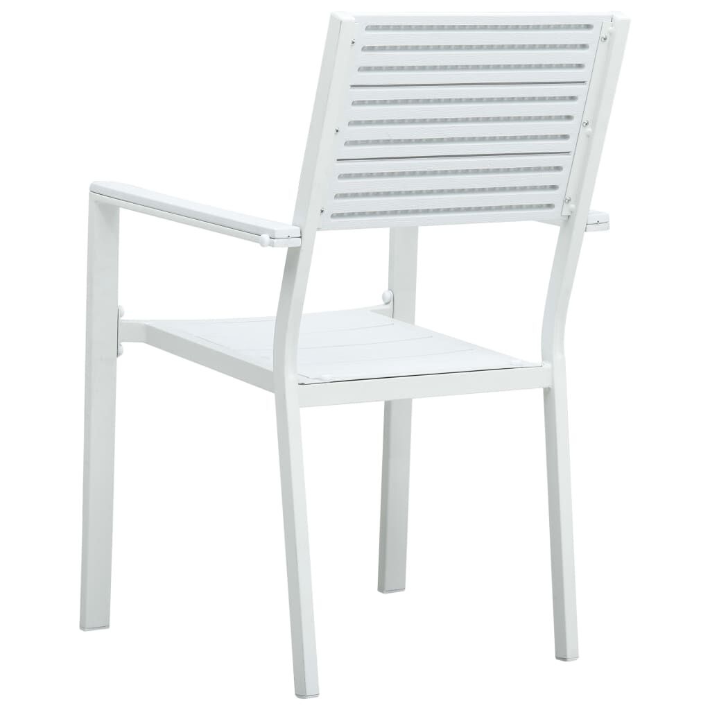 vidaXL Tuinstoelen (4 st) Wit Hout-look - 35% Korting!