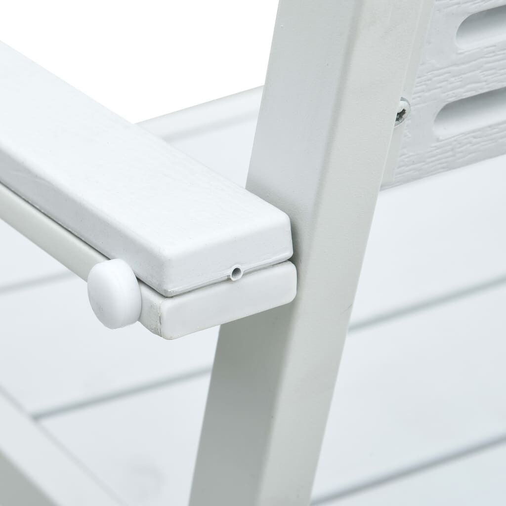vidaXL Tuinstoelen (4 st) Wit Hout-look - 35% Korting!