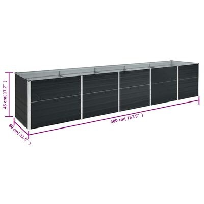 VidaXL Verhoogde Plantenbak 400cm Antraciet -35%!