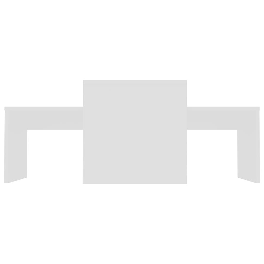 Salontafelset Wit Bewerkt Hout - 100x48x40cm - Nu 35% Korting!