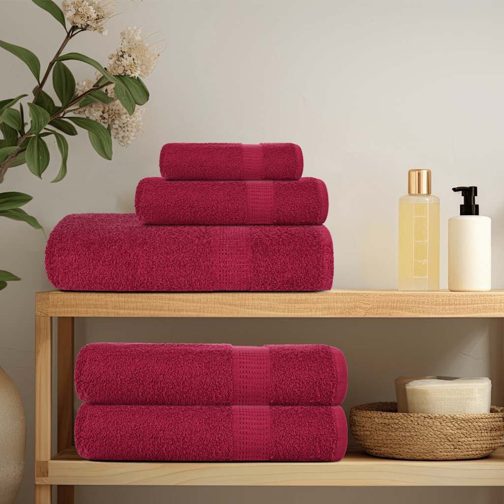 VidaXL Saunahanddoeken Bordeaux (80x200) - 62% Korting!