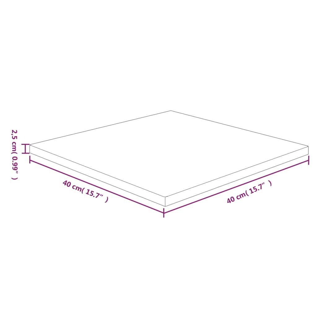VidaXL Tafelblad Eiken Donkerbruin 40x40cm - 35% Korting!