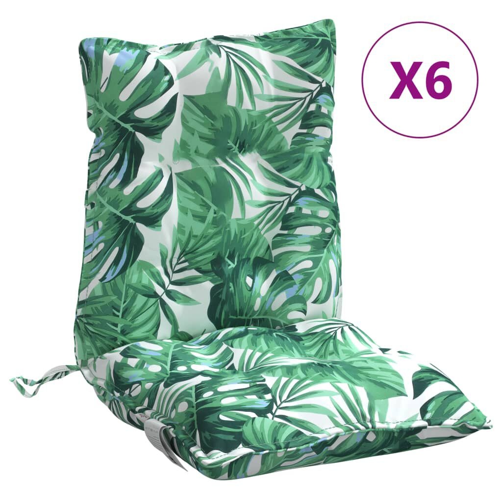VidaXL Stoelkussens (6 st) Bladpatroon - 35% Korting!