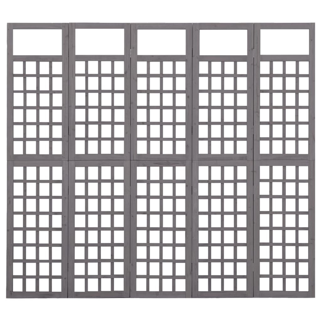Kamerscherm/Trellis Vurenhout Grijs 201,5x180cm - 35% Korting!
