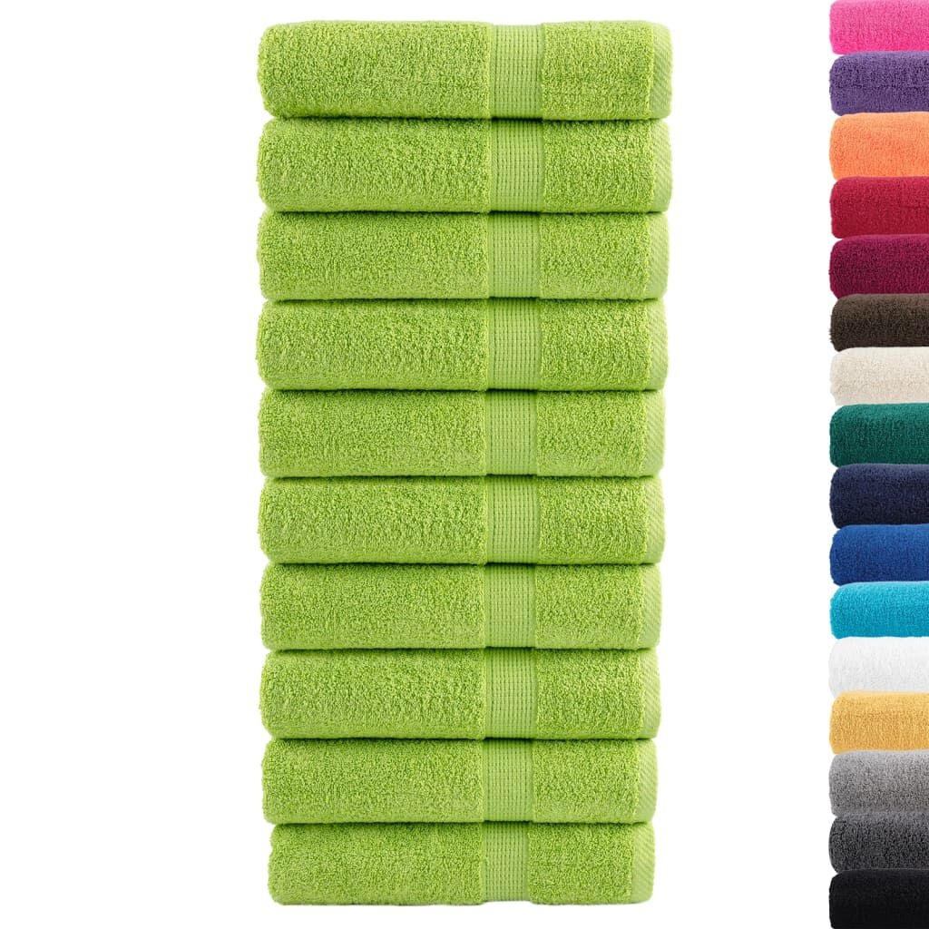 vidaXL Badhanddoeken 10x Appelgroen - 35% Korting!