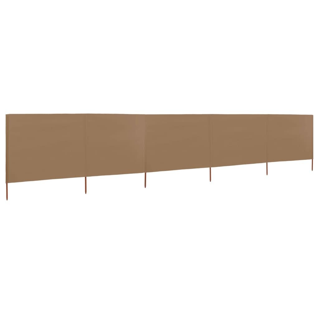 vidaXL Windscherm 600cm Taupe - 55% Korting! Beschadigd