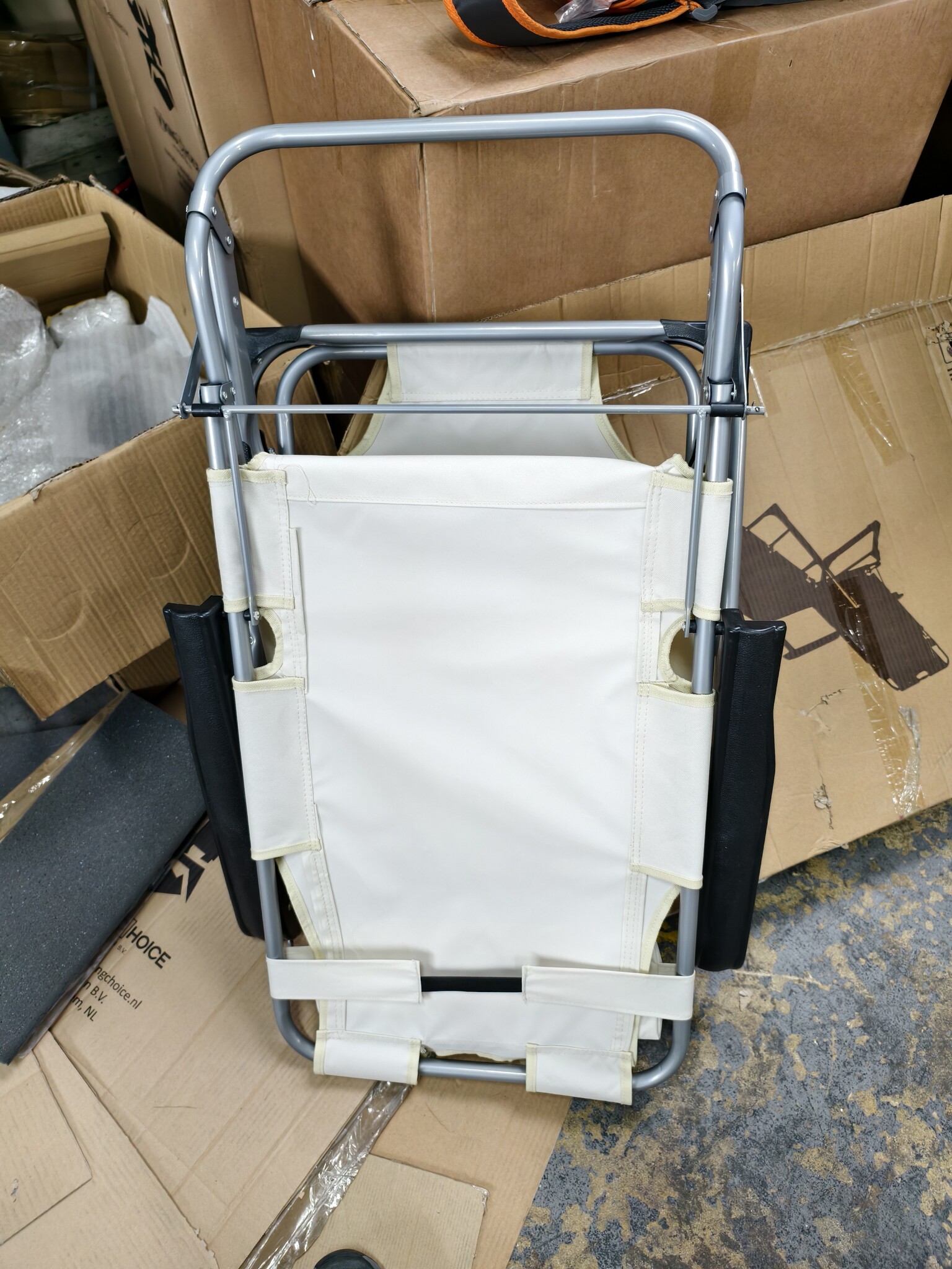 2-in-1 Tuinstoel/Ligstoel Beige - 55% Korting! (Opvouwbaar)