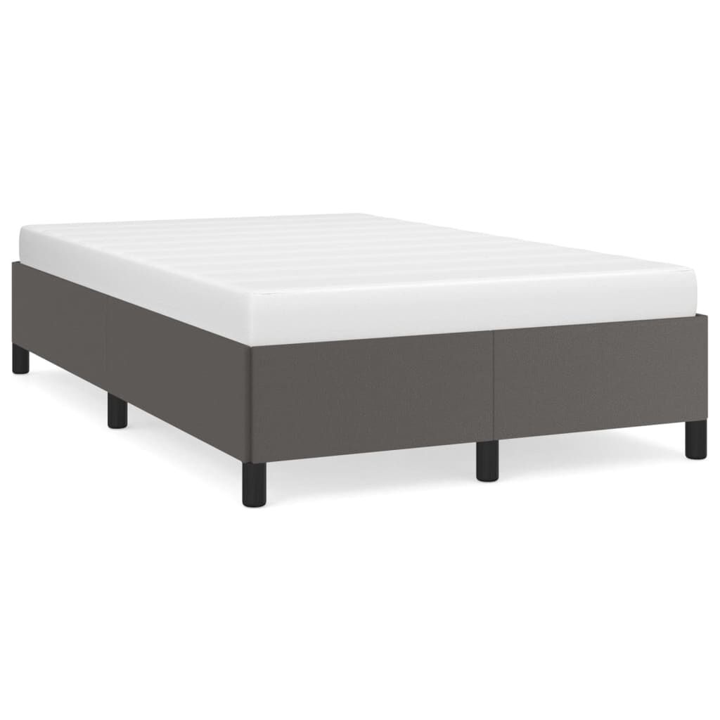 vidaXL Bedframe 120x190 cm Grijs Kunstleer - 35% Korting!