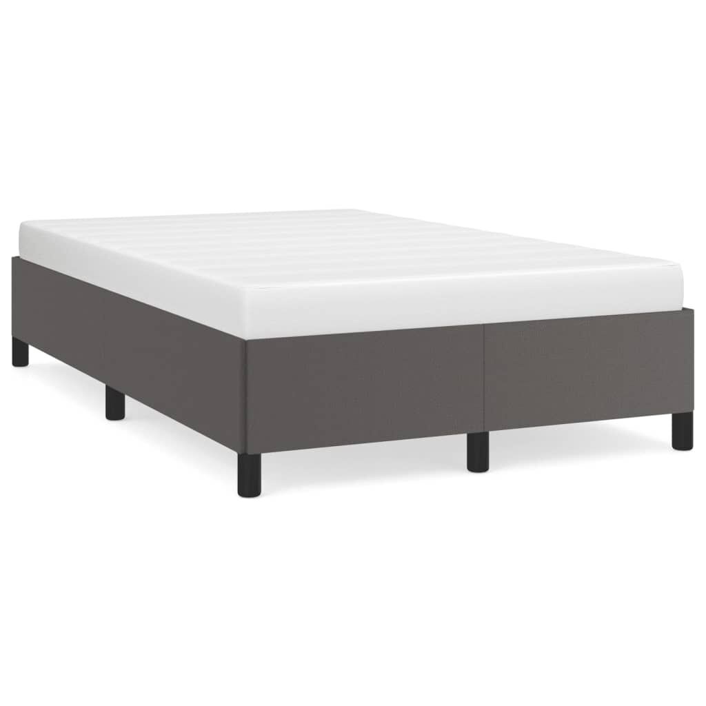 vidaXL Bedframe 120x190 cm Grijs Kunstleer - 35% Korting!