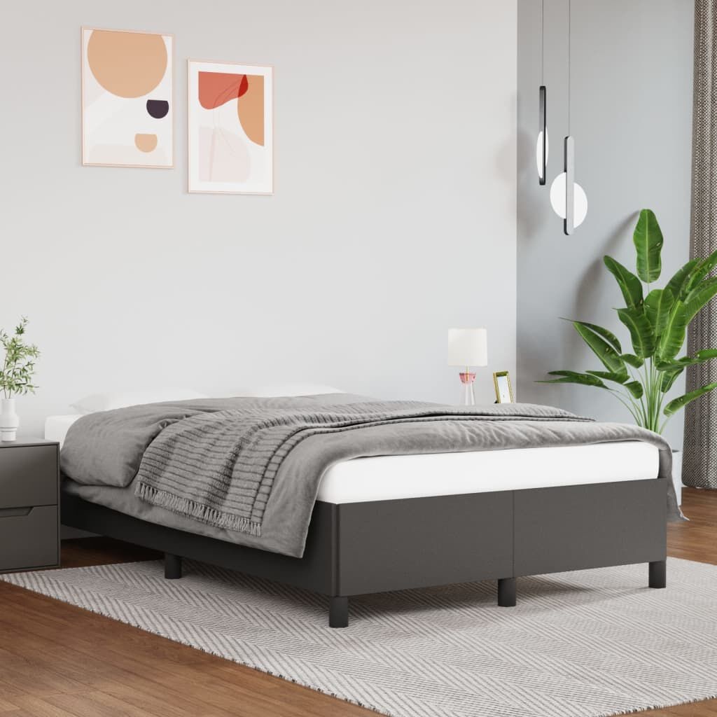 vidaXL Bedframe 120x190 cm Grijs Kunstleer - 35% Korting!