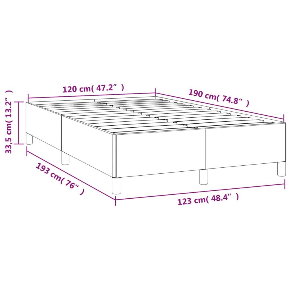 vidaXL Bedframe 120x190 cm Grijs Kunstleer - 35% Korting!