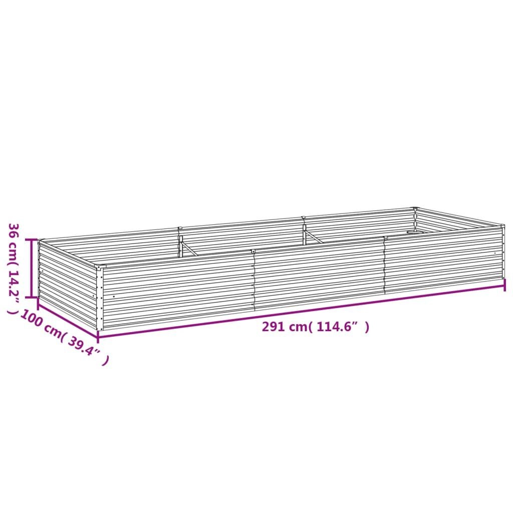 VidaXL Verhoogde Plantenbak Cortenstaal 291cm -50%! Deuk/Roest