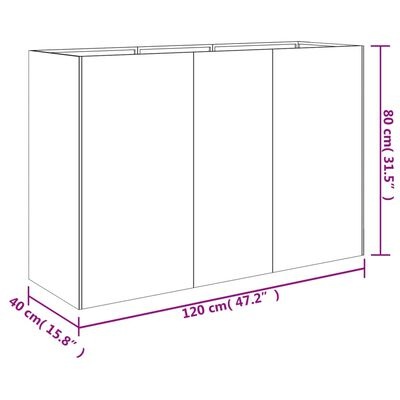 vidaXL Verhoogde Plantenbak Cortenstaal 120cm - 35% Korting!