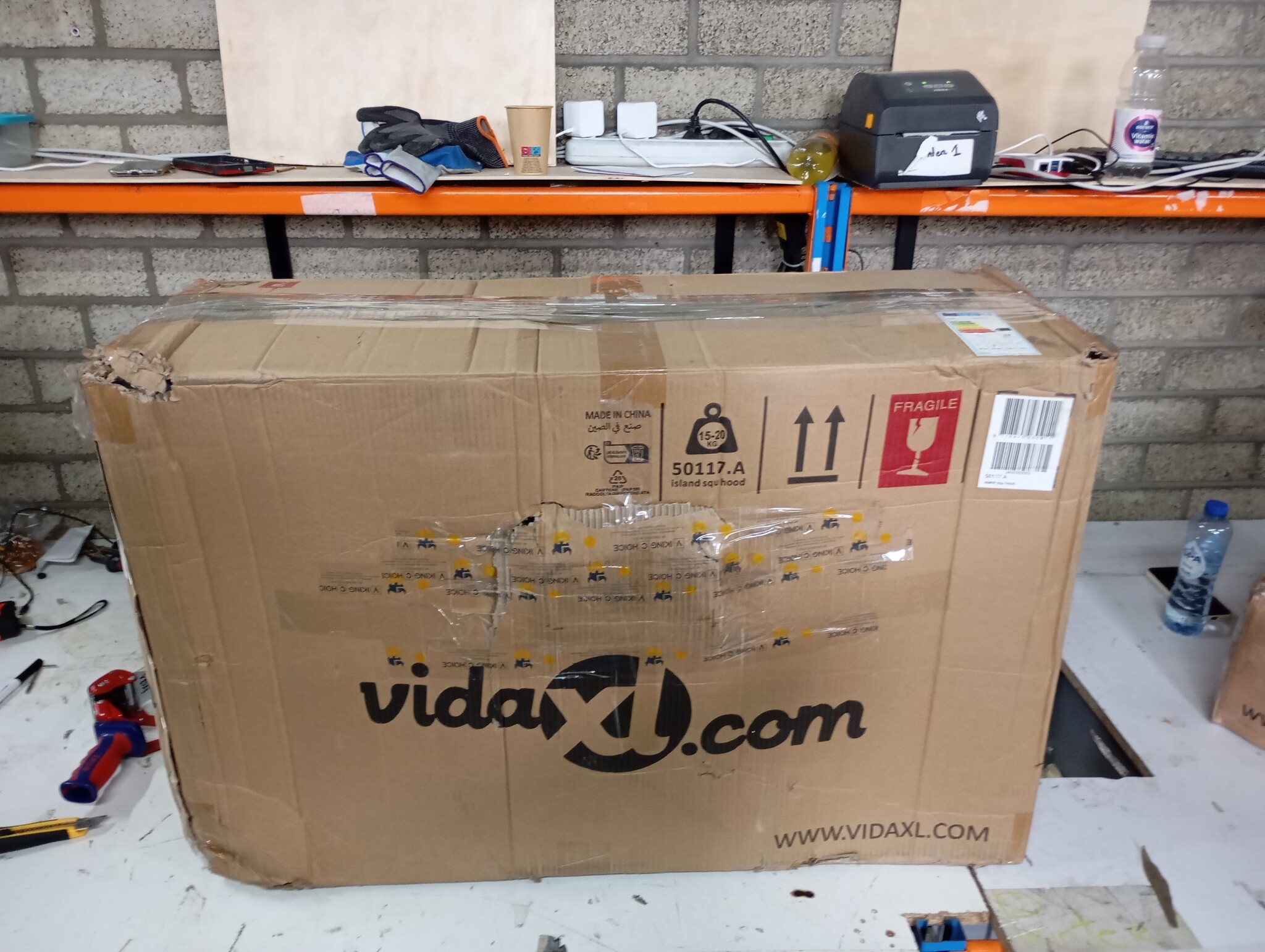 vidaXL Kookeiland Afzuigkap LCD - 50% Korting! (Met Deukje)