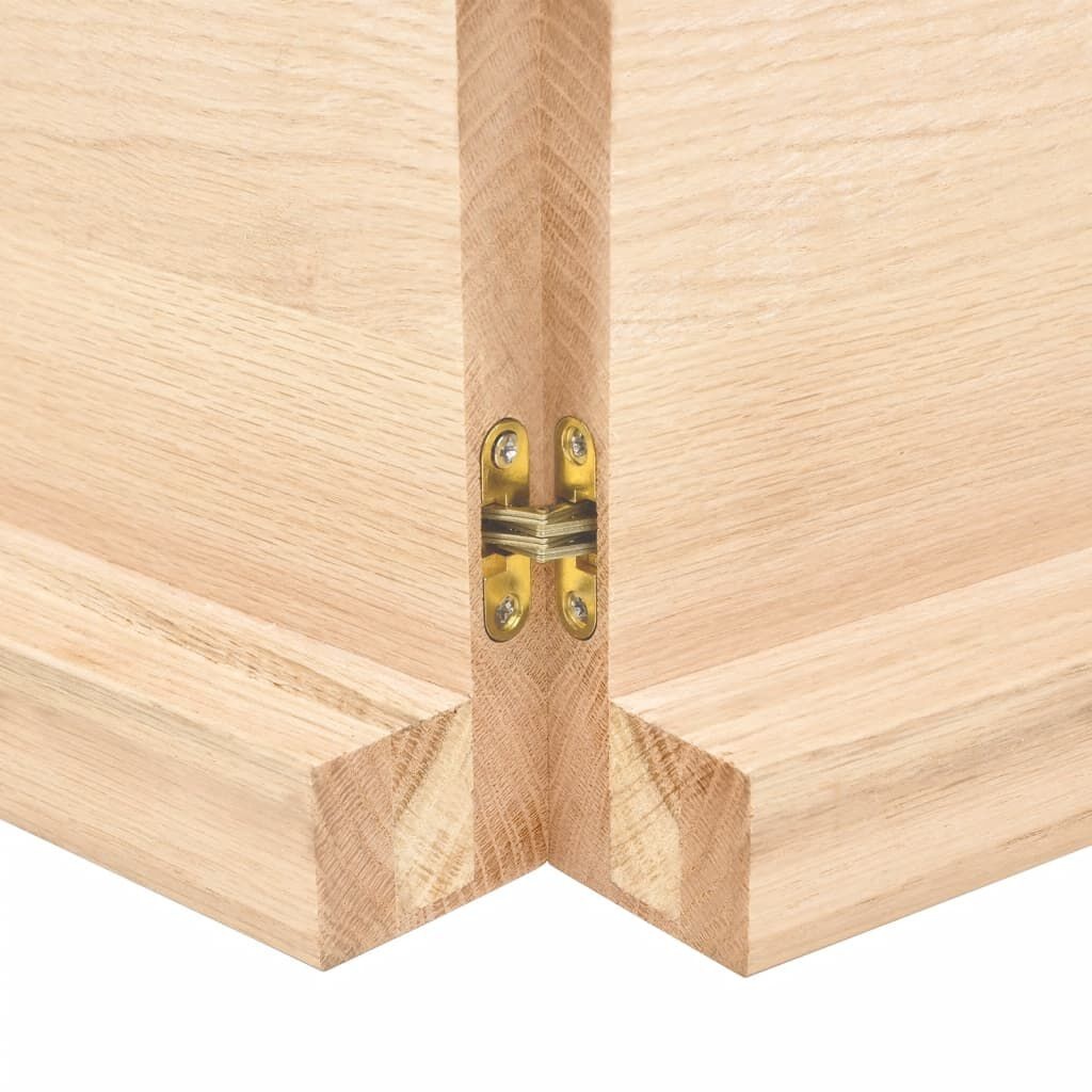vidaXL Wastafelblad Eiken 140cm - 35% Korting! Massief Hout