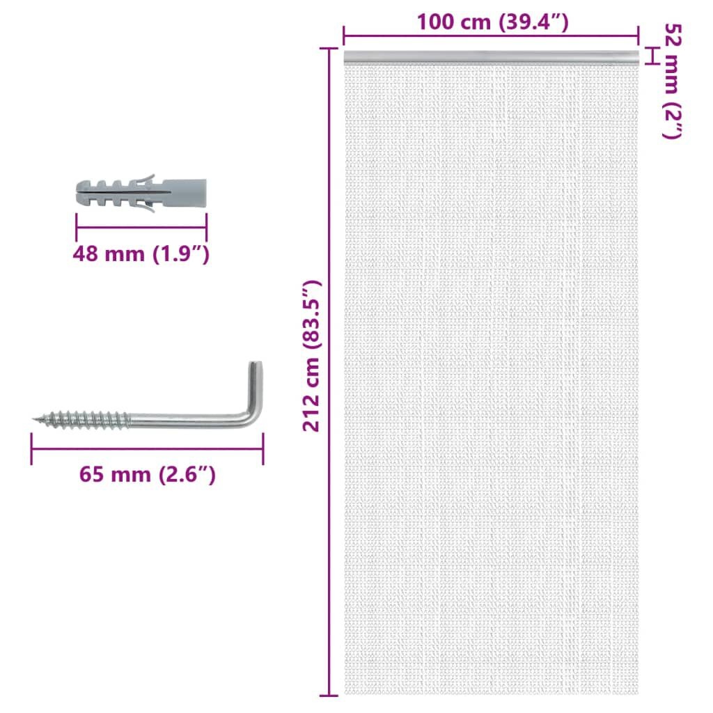 vidaXL Vliegengordijn Aluminium 100x212cm - 35% Korting!