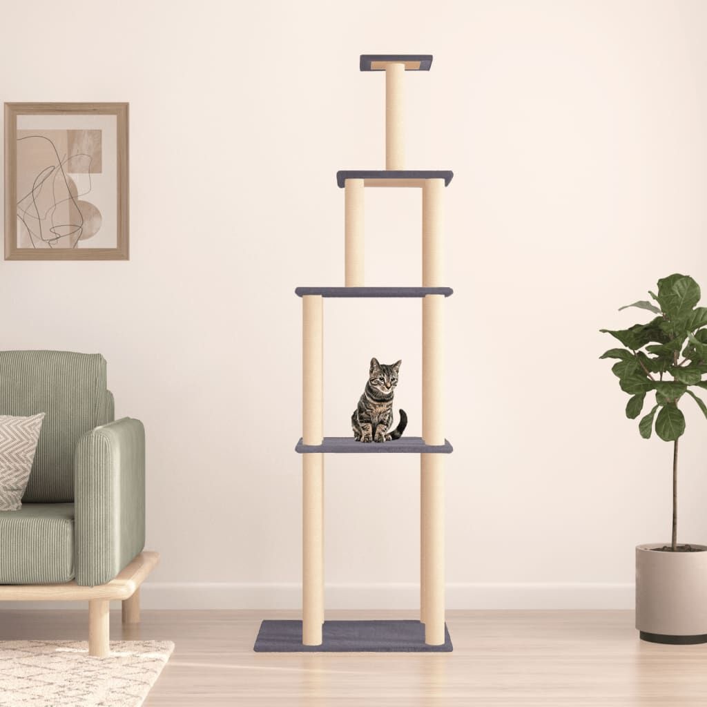 vidaXL Kattenmeubel Grijs 183cm -50% Korting! (Lichte Schade)