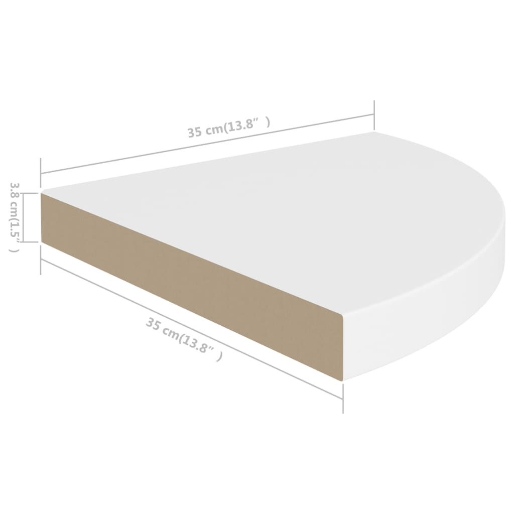 Hoekplank Wit 35x35cm - 35% Korting! (Minimale Schade)