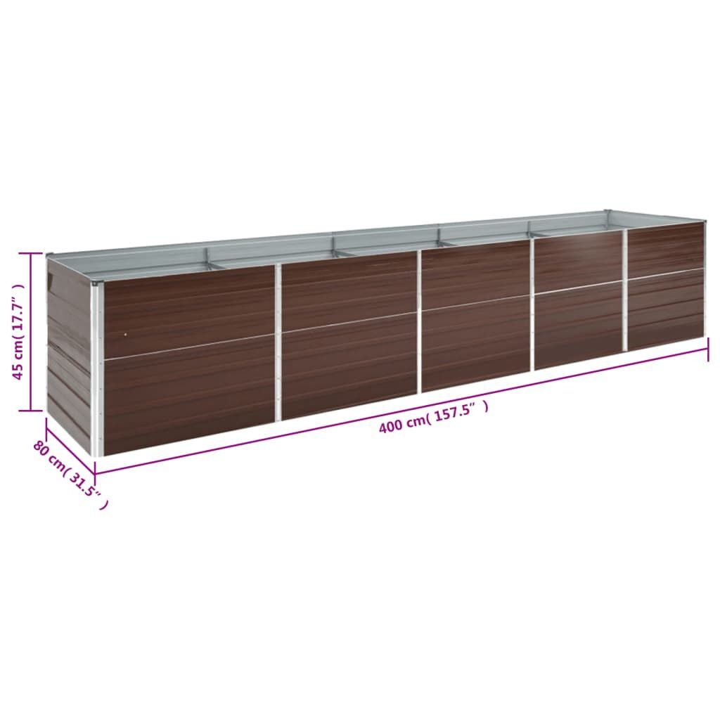 VidaXL Verhoogde Plantenbak 400cm Bruin -35% Korting! (Zonder Montage)