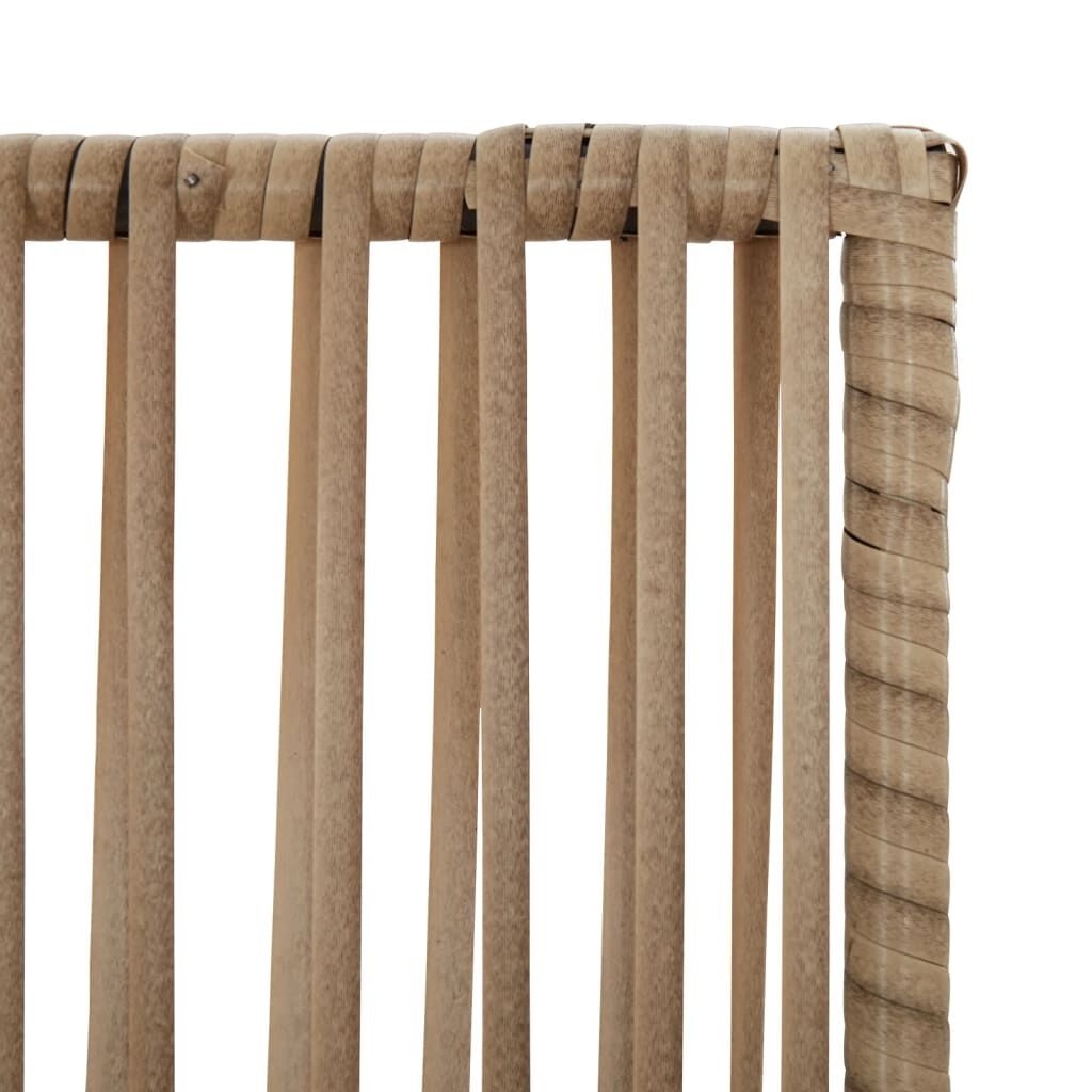 Kamerscherm 3 Panelen Beige Poly Rattan - 35% Korting!