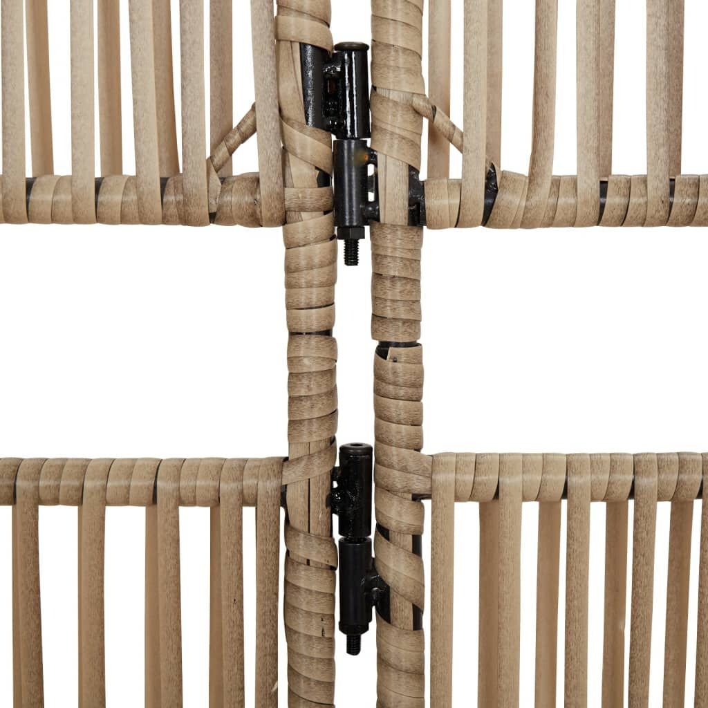Kamerscherm 3 Panelen Beige Poly Rattan - 35% Korting!