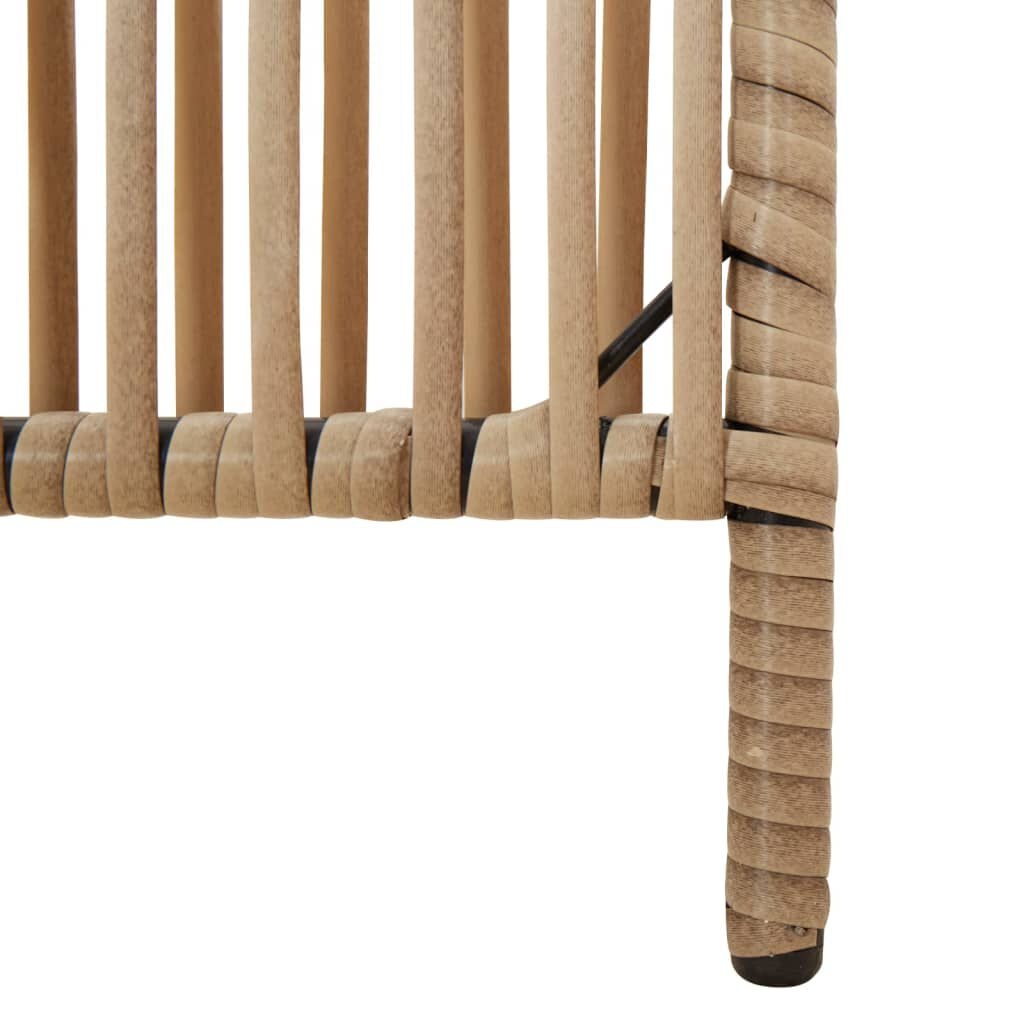 Kamerscherm 3 Panelen Beige Poly Rattan - 35% Korting!