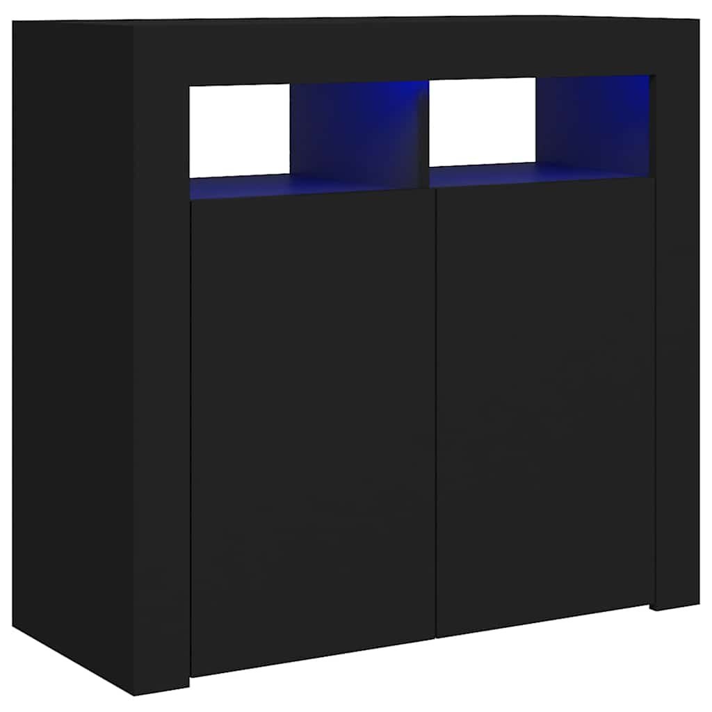 VidaXL Dressoir Zwart met LED - Deukje, 50% Korting!