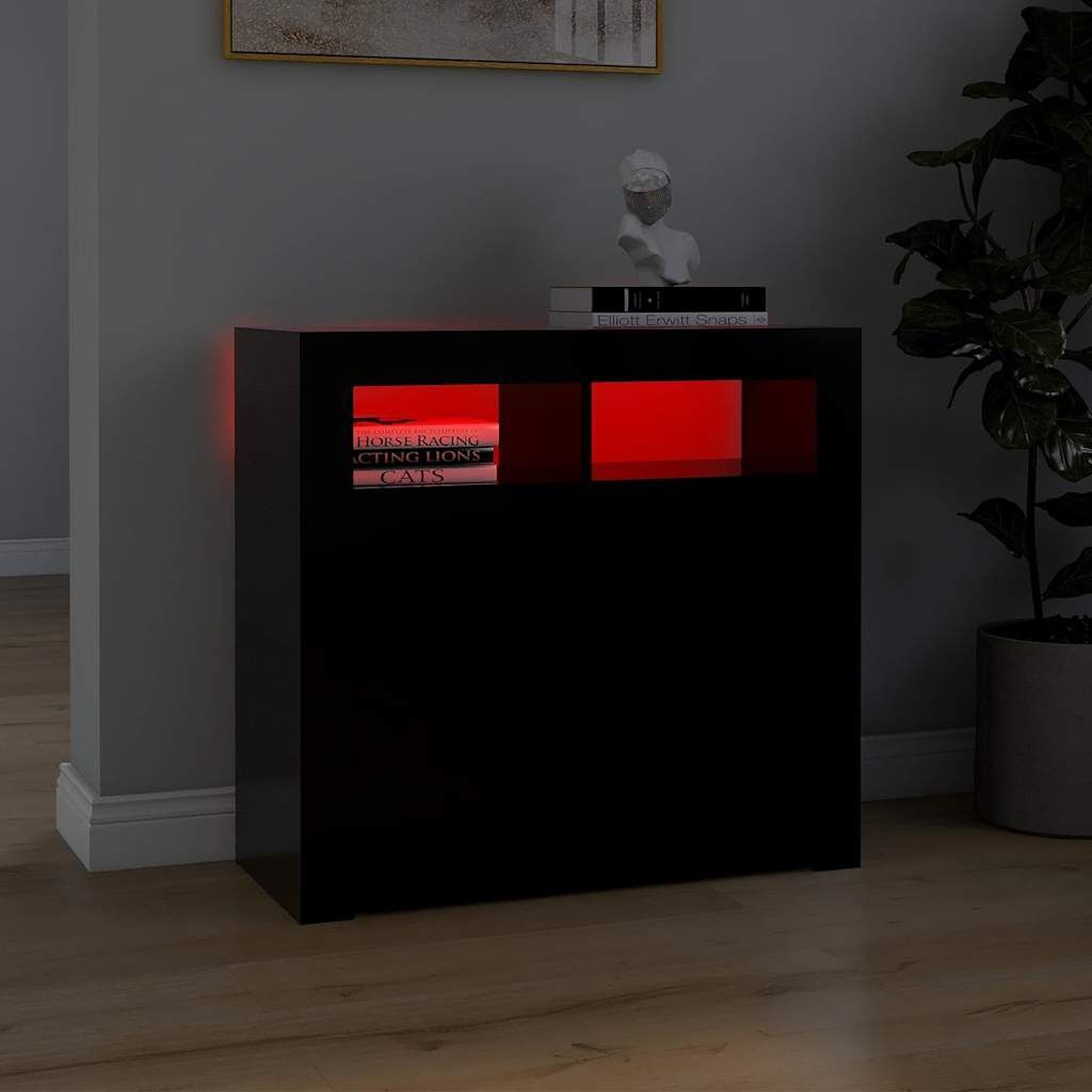 VidaXL Dressoir Zwart met LED - Deukje, 50% Korting!