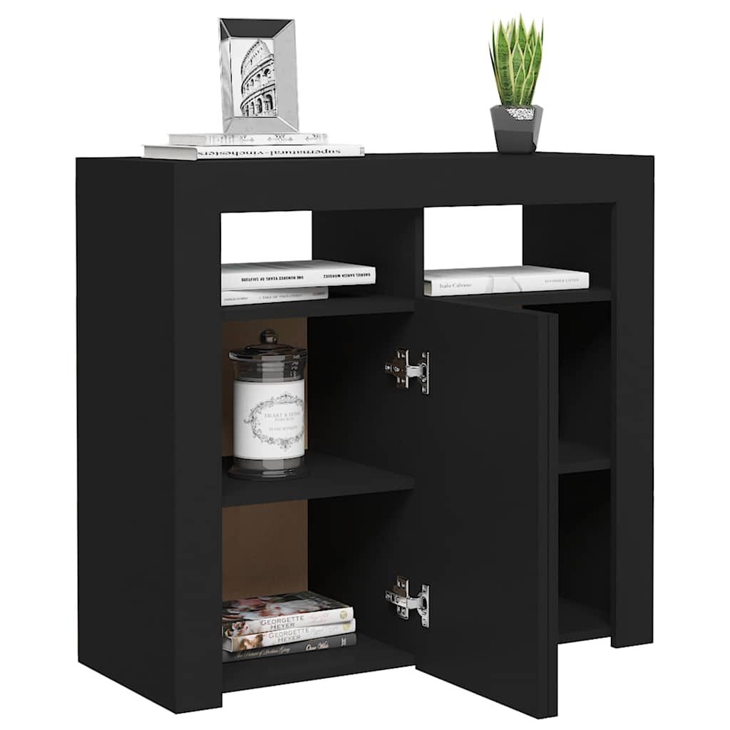 VidaXL Dressoir Zwart met LED - Deukje, 50% Korting!