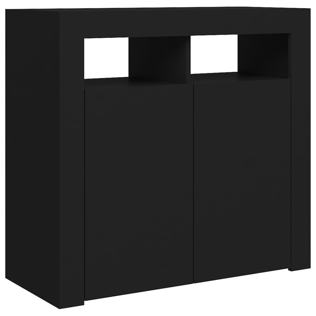 VidaXL Dressoir Zwart met LED - Deukje, 50% Korting!