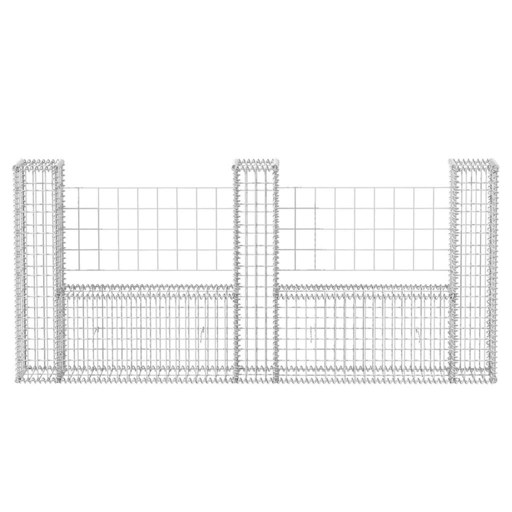 vidaXL Gabion Mand U-Vorm 240x20x100cm - 35% Korting!