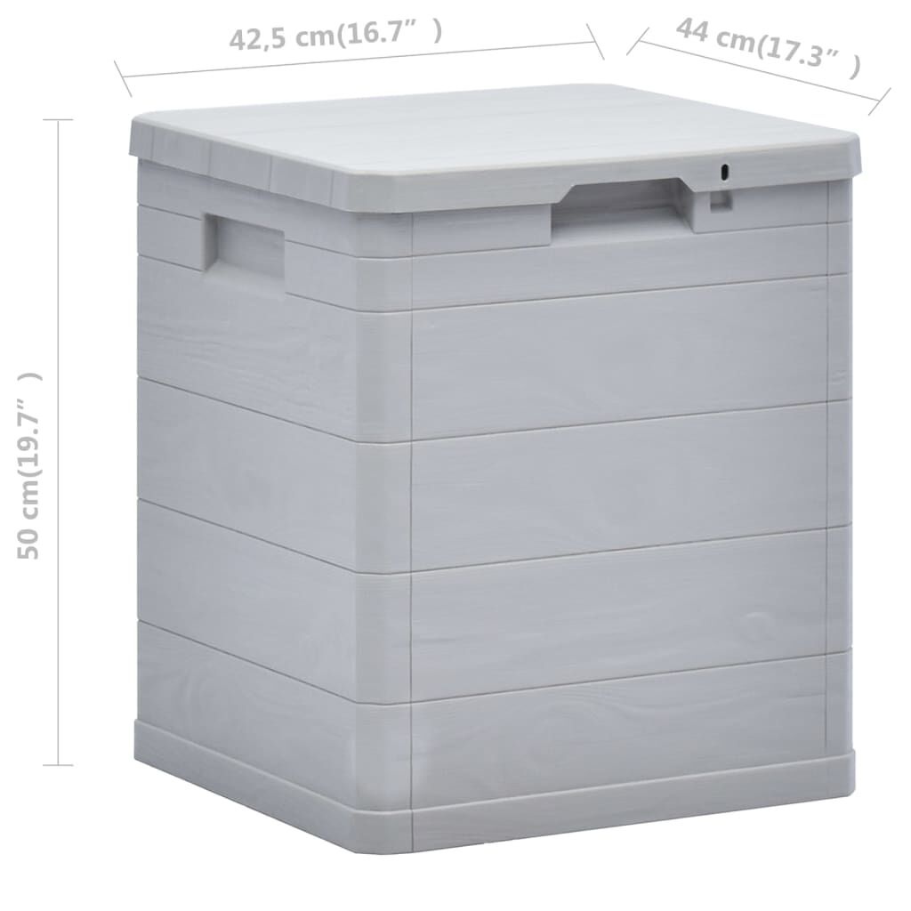 vidaXL Tuin Opbergbox 90L Lichtgrijs - 35% Korting!