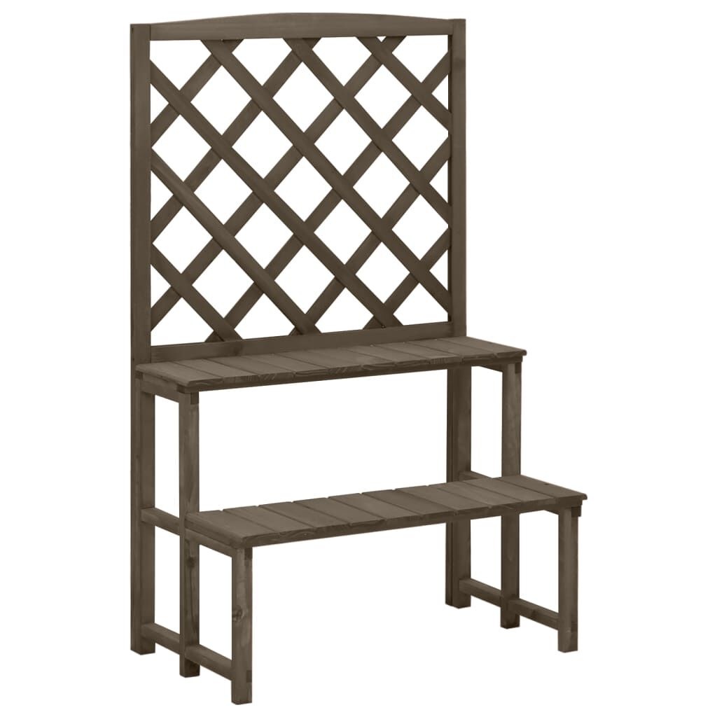 VidaXL Plantenrek Grijs Vurenhout 70x42x115cm - 35% Korting!