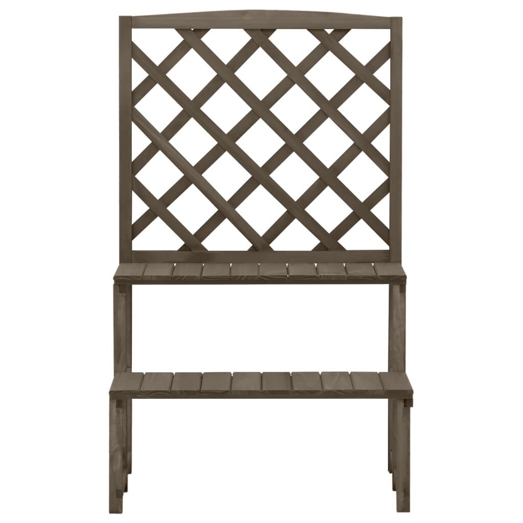 VidaXL Plantenrek Grijs Vurenhout 70x42x115cm - 35% Korting!