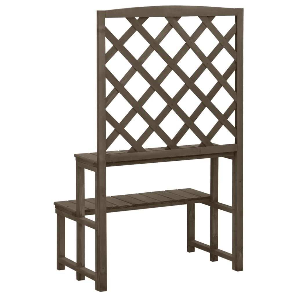 VidaXL Plantenrek Grijs Vurenhout 70x42x115cm - 35% Korting!