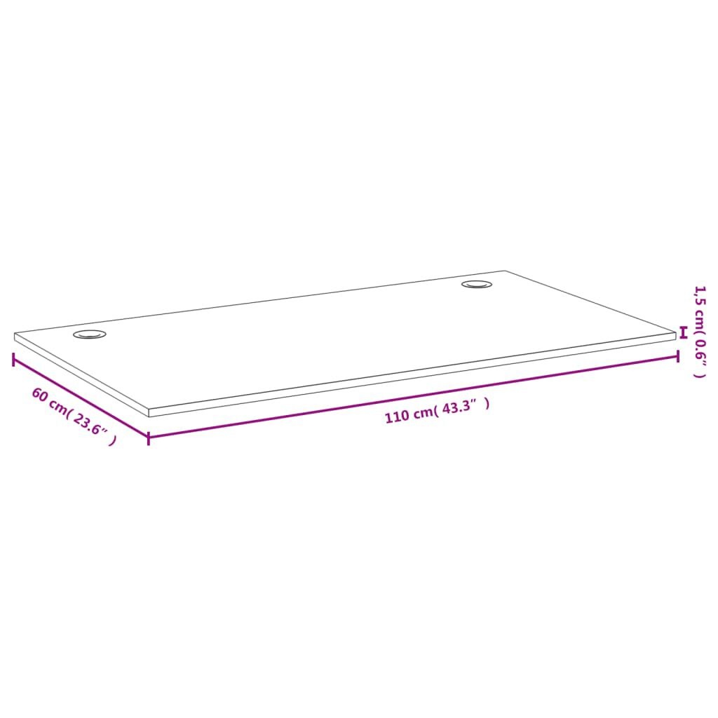 vidaXL Bamboe Bureaublad 110x60cm - 35% Korting!