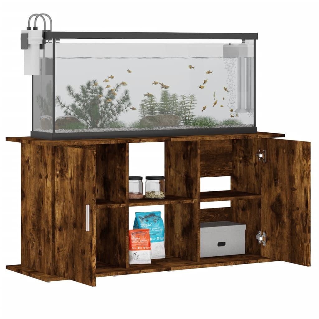vidaXL Aquariumstandaard Gerookt Eiken - 35% Korting!