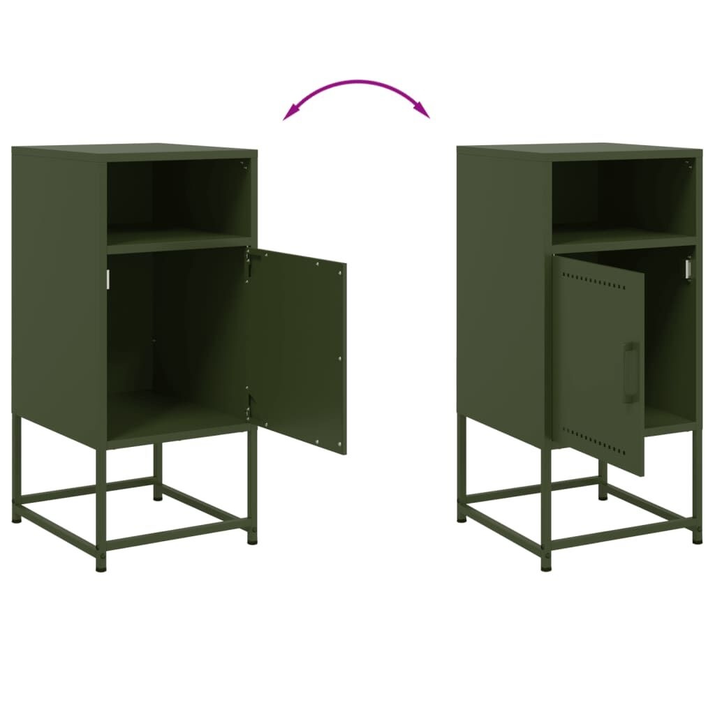 vidaXL Nachtkastjes (2x) Olijfgroen - 35% Korting!