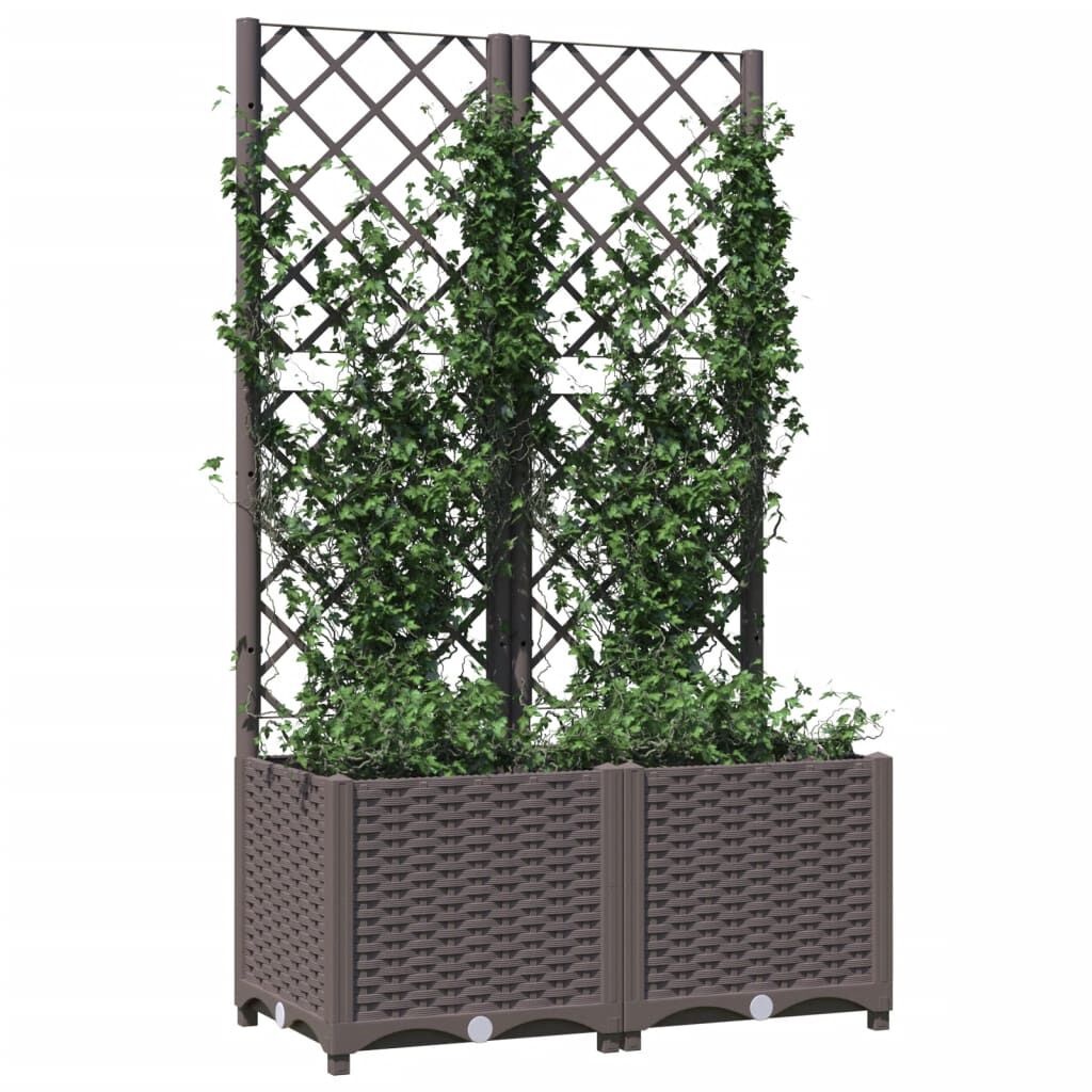 VidaXL Plantenbak met Latwerk Bruin - 55% Korting! (Defect)
