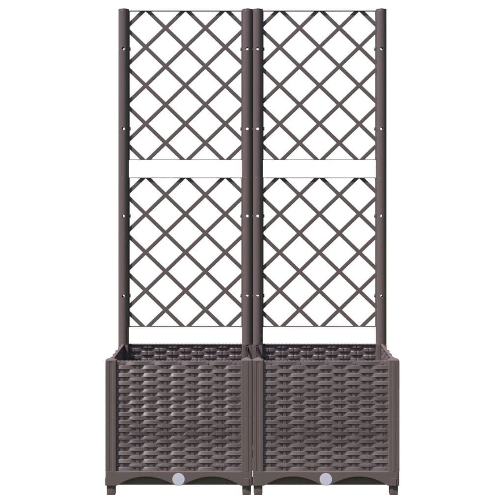 VidaXL Plantenbak met Latwerk Bruin - 55% Korting! (Defect)